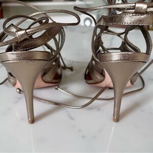 Strappy Gold Gladiator Style Heels - Aldo - New